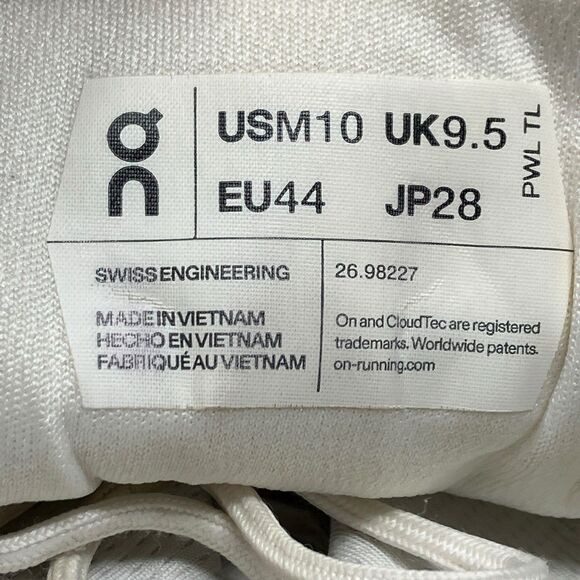 On Cloudnova Sneakers Mens 10 White Running Shoes CloudTec Athletic Casual Gym main image 8